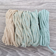 Шнур Градиент 3мм без сердечника беж(пудра)- мята - Шнуры для рукоделия