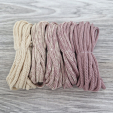 Шнур Градиент 3мм без сердечника беж(пудра) - пыльная роза(II) - Шнуры для рукоделия