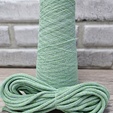 шнур хлопковый 4мм без сердечника ледяной+салат (2-1) - Шнуры для рукоделия