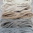 шнур хлопковый 4мм без сердечника серый+миндаль (2-1) - Шнуры для рукоделия