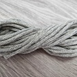 шнур хлопковый 4мм без сердечника молочный+серый (2-1) - Шнуры для рукоделия