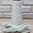 шнур хлопковый 4мм без сердечника молочный+ледяной(2-1) - Шнуры для рукоделия