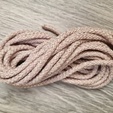Шнур 5мм с сердечником МЕЛАНЖ Пыльная Роза+беж - Шнуры для рукоделия