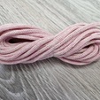 шнур хлопковый 4мм без сердечника розовый+молочный - Шнуры для рукоделия