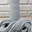 Шнур Хлопковый 7ММ с сердечником серый+ледяной 2-1 - Шнуры для рукоделия
