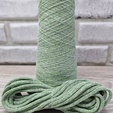 шнур хлопковый 4мм без сердечника серый+салат (2-1) - Шнуры для рукоделия