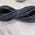 шнур хлопковый 4мм без сердечника темно-серый - Шнуры для рукоделия