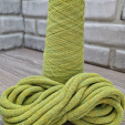 Шнур Хлопковый 7ММ с сердечником желтый+салат 2-1 - Шнуры для рукоделия