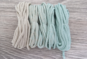 Шнур Градиент 3мм без сердечника айвори — мята - Шнуры для рукоделия