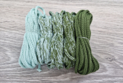Шнур Градиент 3мм без сердечника мята- олива - Шнуры для рукоделия