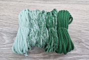 Шнур Градиент 3мм без сердечника мята- изумруд - Шнуры для рукоделия