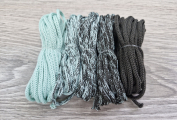 Шнур Градиент 3мм без сердечника мята-графит - Шнуры для рукоделия