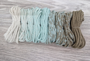 Шнур Градиент 3мм без сердечника айвори - мята — кофе - Шнуры для рукоделия