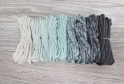 Шнур Градиент 3мм без сердечника айвори — мята — асфальт - Шнуры для рукоделия