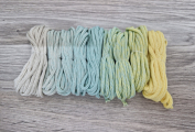 Шнур Градиент 3мм без сердечника айвори — мята — св.желтый - Шнуры для рукоделия