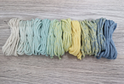 Шнур Градиент 3мм без сердечника айвори — мята — св.желтый - дымчатый - Шнуры для рукоделия
