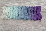 Шнур Градиент 3мм без сердечника айвори — мята — дымчатый — сирень - Шнуры для рукоделия