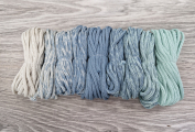 Шнур Градиент 3мм без сердечника айвори — дымчатый — мята  - Шнуры для рукоделия