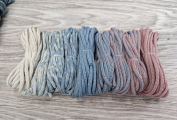 Шнур Градиент 3мм без сердечника Айвори — дымчатый — роза - Шнуры для рукоделия