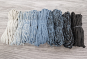 Шнур Градиент 3мм без сердечника Айвори — дымчатый — графит - Шнуры для рукоделия