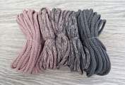 Шнур Градиент 3мм без сердечника пыльная роза(II) – асфальт - Шнуры для рукоделия