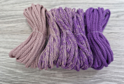 Шнур Градиент 3мм без сердечника пыльная роза(II) – сирень - Шнуры для рукоделия