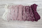 Шнур Градиент 3мм без сердечника айвори - пыльная роза(II) -  винный - Шнуры для рукоделия
