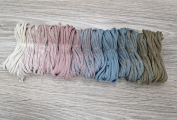 Шнур Градиент 3мм без сердечника айвори - пыльная роза(II) -  дымчатый — кофе - Шнуры для рукоделия