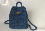 Рюкзачок из полиэфирного шнура, цвет Джинс - Шнуры для рукоделия