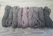 Градиент 3мм без сердечника: асфальт-пыльная роза-асфальт - Шнуры для рукоделия