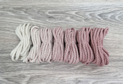 Шнур 5мм с сердечником ГРАДИЕНТ Айвори - Пыльная Роза (II) - Шнуры для рукоделия