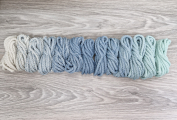 Шнур полиэфирный 5мм с сердечником ГРАДИЕНТ Айвори- Дымчатый - Мята - Шнуры для рукоделия