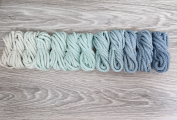 Шнур полиэфирный 5мм с сердечником ГРАДИЕНТ Айвори- Мята- Дымчатый - Шнуры для рукоделия