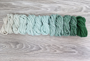 Шнур полиэфирный 5мм с сердечником ГРАДИЕНТ Айвори- Мята-Изумруд - Шнуры для рукоделия