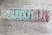Шнур полиэфирный 5мм с сердечником ГРАДИЕНТ Айвори- Мята-П.Роза (II) - Шнуры для рукоделия