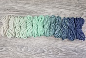 Шнур 5мм с сердечником ГРАДИЕНТ Айвори- Свежая Мята — Джинс - Шнуры для рукоделия