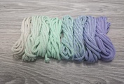 Градиент 3мм без сердечника: айвори- свежая мята-лаванда (без чистой мяты)         - Шнуры для рукоделия