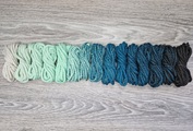 Шнур 5мм с сердечником ГРАДИЕНТ Айвори- Свежая Мята-Морская Волна-Графит - Шнуры для рукоделия