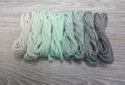 Градиент 3мм без сердечника: айвори- свежая мята-серый (без чистой мяты) - Шнуры для рукоделия