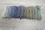 Градиент 3мм без сердечника: айвори-джинс-кофе-полынь - Шнуры для рукоделия