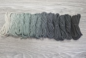 Градиент 3мм без сердечника: айвори-полынь-асфальт-графит - Шнуры для рукоделия