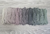 Градиент 3мм без сердечника: айвори-пыльная роза-асфальт-полынь - Шнуры для рукоделия