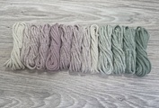 Градиент 3мм без сердечника: айвори-пыльная роза-айвори-полынь - Шнуры для рукоделия