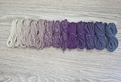 Градиент 3мм без сердечника: айвори-пыльная роза-фиолет-джинс - Шнуры для рукоделия