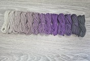 Градиент 3мм без сердечника: айвори-пыльная роза-сирень-асфальт - Шнуры для рукоделия