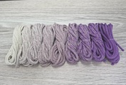 Градиент 3мм без сердечника: айвори-пыльная роза-сирень - Шнуры для рукоделия