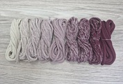 Градиент 3мм без сердечника: айвори-пыльная роза-винный - Шнуры для рукоделия