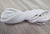 шнур хлопковый 4мм без сердечника белый - Шнуры для рукоделия