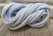 ШНУР 8ММ с сердечниками полиэфир Белый+нежно-Голубой  - Шнуры для рукоделия