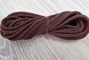 шнур хлопковый 4мм без сердечника бордо+коричневый - Шнуры для рукоделия